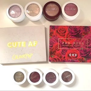 Colourpop eyeshadow blush highlighter bundle